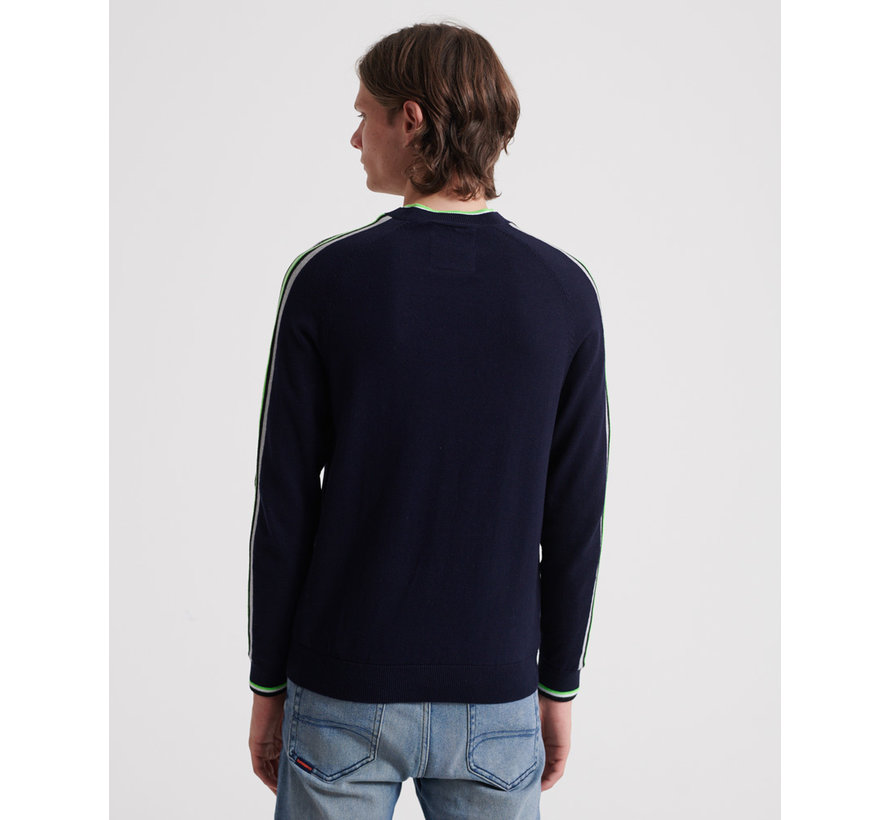 Pullover Lijnen Navy (M6100003A - 24S)