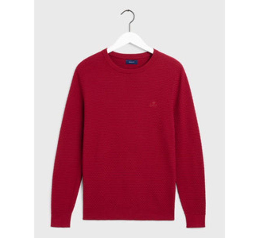 Gant Trui Ronde Hals Structuur Rood (8050071 617 Gant Trui Ronde Hals Structuur Rood (8050071 617