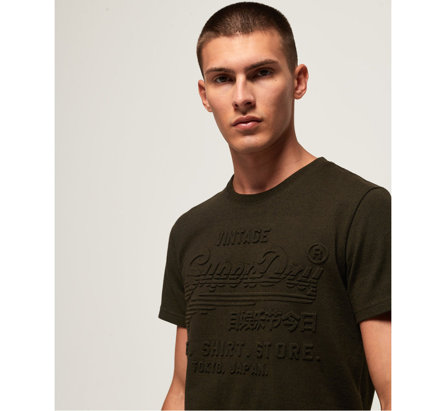 T-Shirt Embossed Tee Albarn Khaki Green (M1000033B - Q6P)