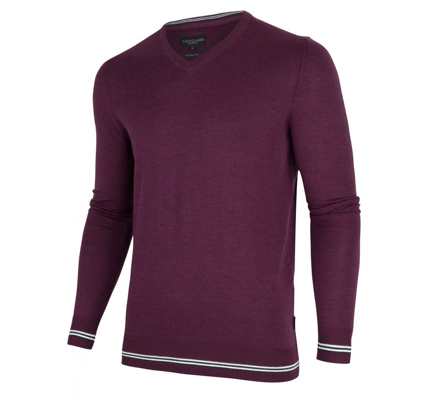 Pullover Romagno V-Hals Paars (1895007 - 65000)