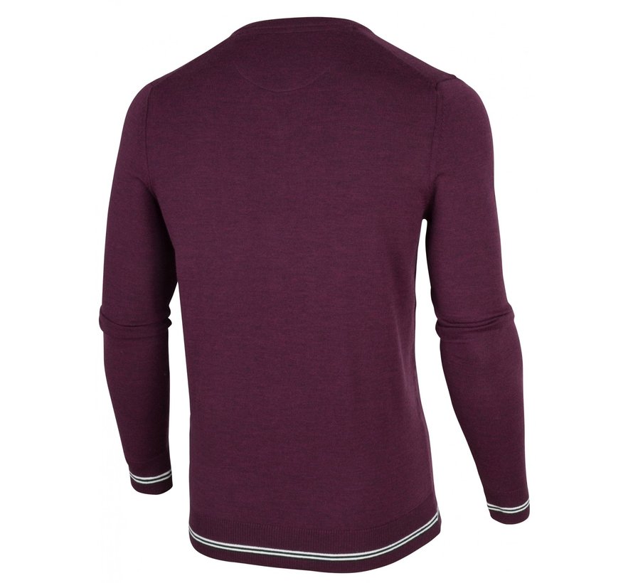 Pullover Romagno V-Hals Paars (1895007 - 65000)