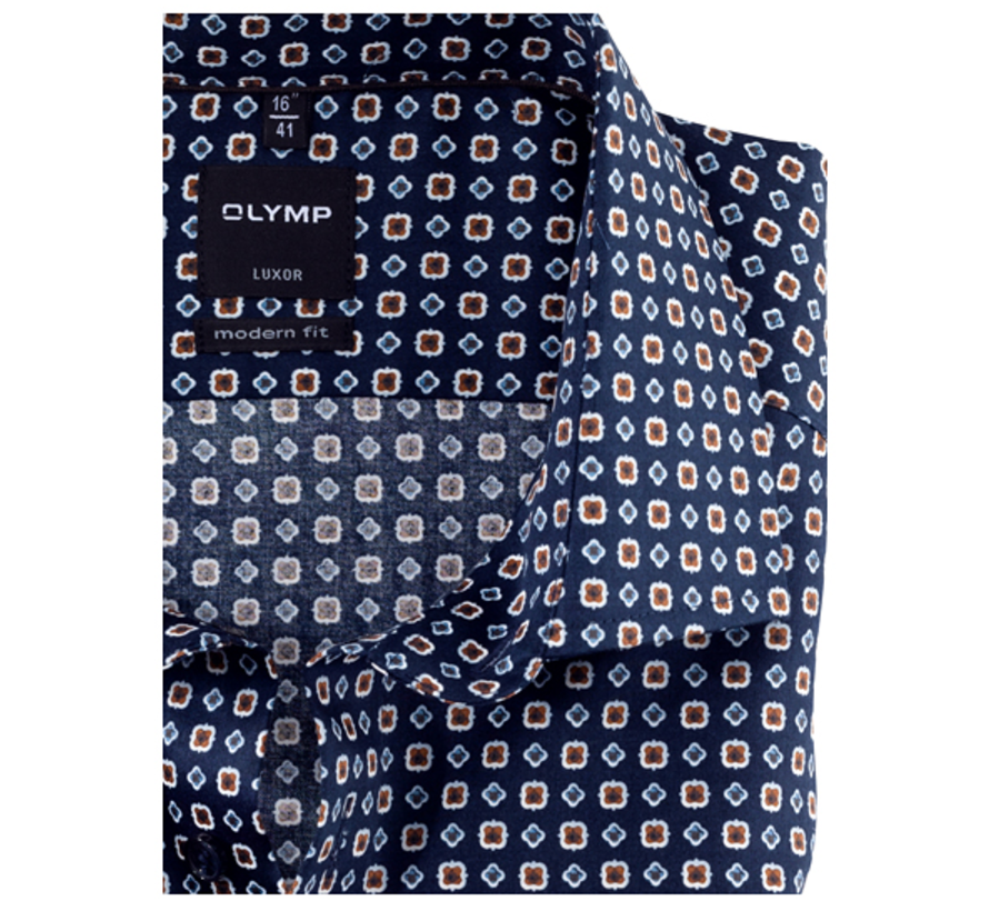 Overhemd Luxor Modern Fit Navy (1207 44 28)