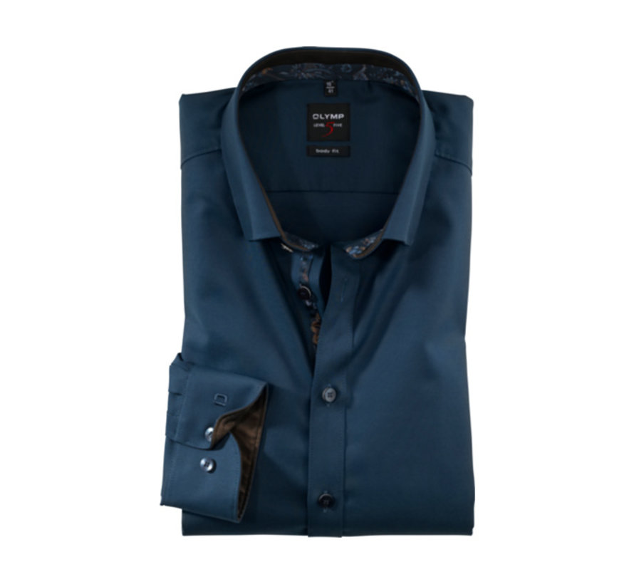 Overhemd Level Five Body Fit Marineblauw (2021 44 18)