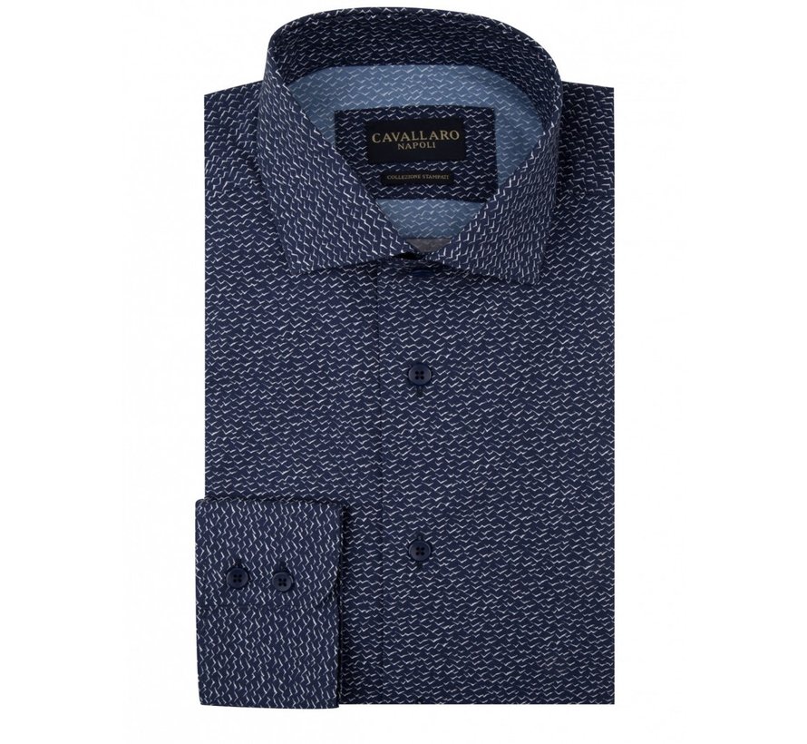 Overhemd Montanos Print Navy (1095060 - 63003)