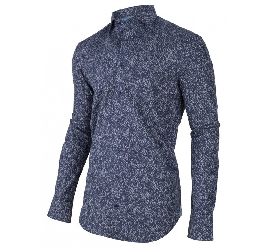 Overhemd Montanos Print Navy (1095060 - 63003)