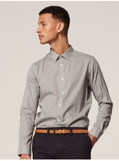 Dstrezzed Overhemd Regular Collar Circle Flower Lt Stretch Poplin White (303272 - 100)