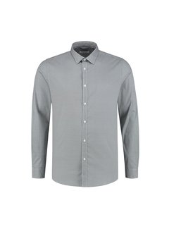 Dstrezzed Overhemd Regular Collar Circle Flower Lt Stretch Poplin White (303272 - 100)