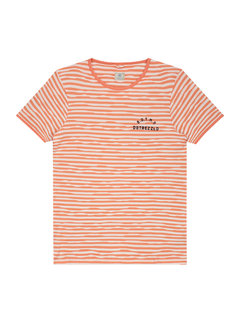 Dstrezzed T-shirt Gestreept Oranje/Wit (202362 - 439)