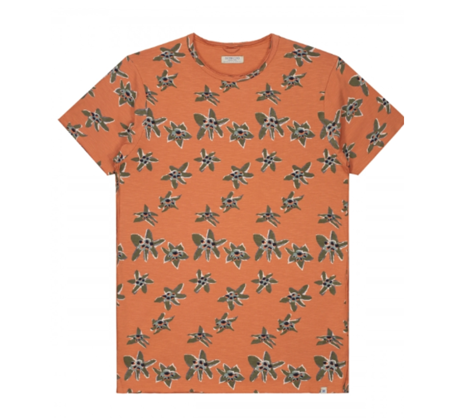 T-shirt Print Bloemen Oranje (202458 - 439)