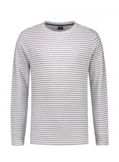 Dstrezzed Sweater Gestreept Wit/Grijs (261010D - 100)