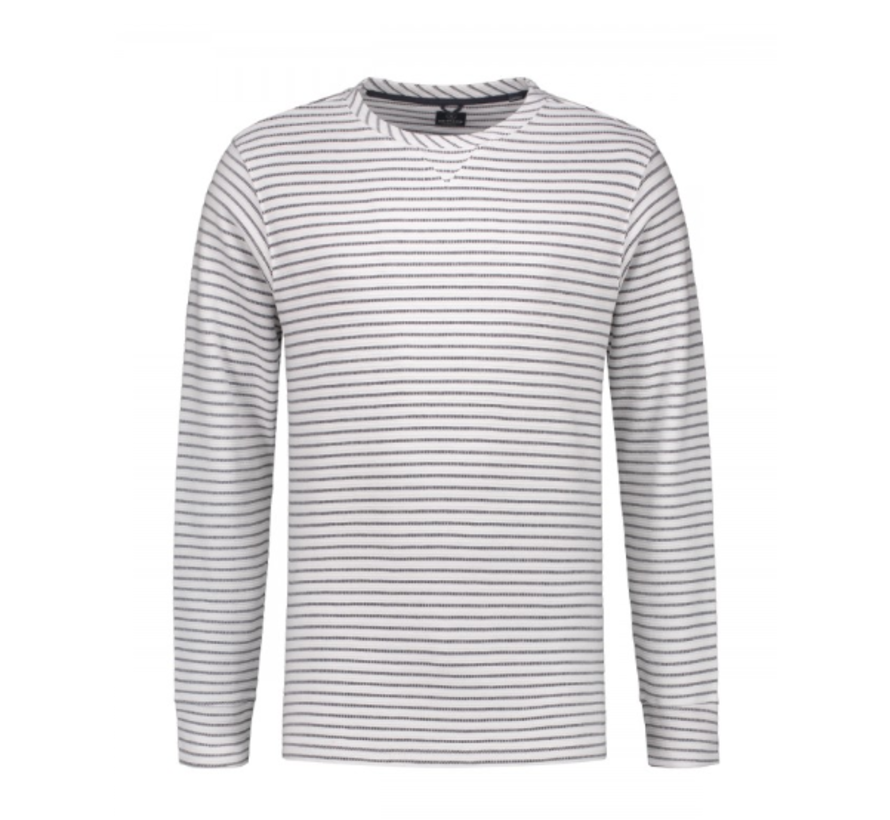 Sweater Gestreept Wit/Grijs (261010D - 100)