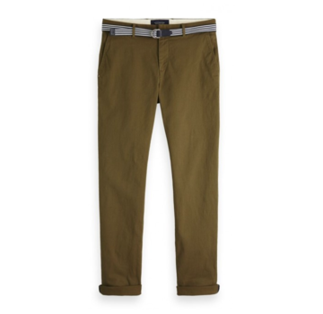 Scotch & Soda Chino Stuart met Riem Military Green (150953 - 0J)