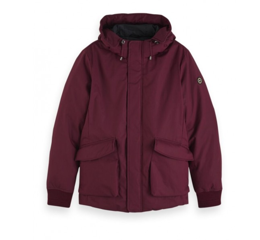 spanning Pence Geavanceerd Scotch & Soda Winterjas met Capuchon Bordeaux (152030 - 0177) -  Nieuwnieuw.com Herenmode