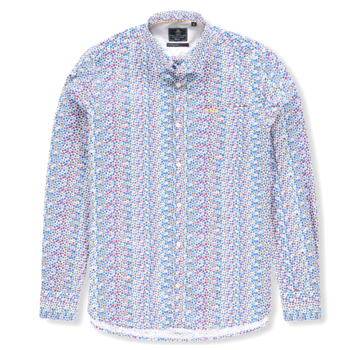 Overhemd Tamaki Print Blauw (20AN554 - 260)