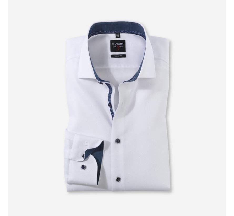 Overhemd Level 5 Body Fit Wit (2106 54 00)