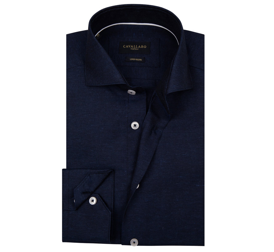 Overhemd Linno Navy Blauw (1001049 - 63000)