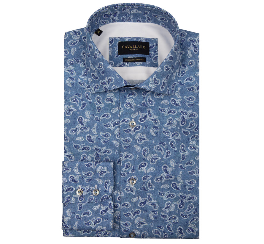 Overhemd Benito Blauw Print (1001066 - 60103)