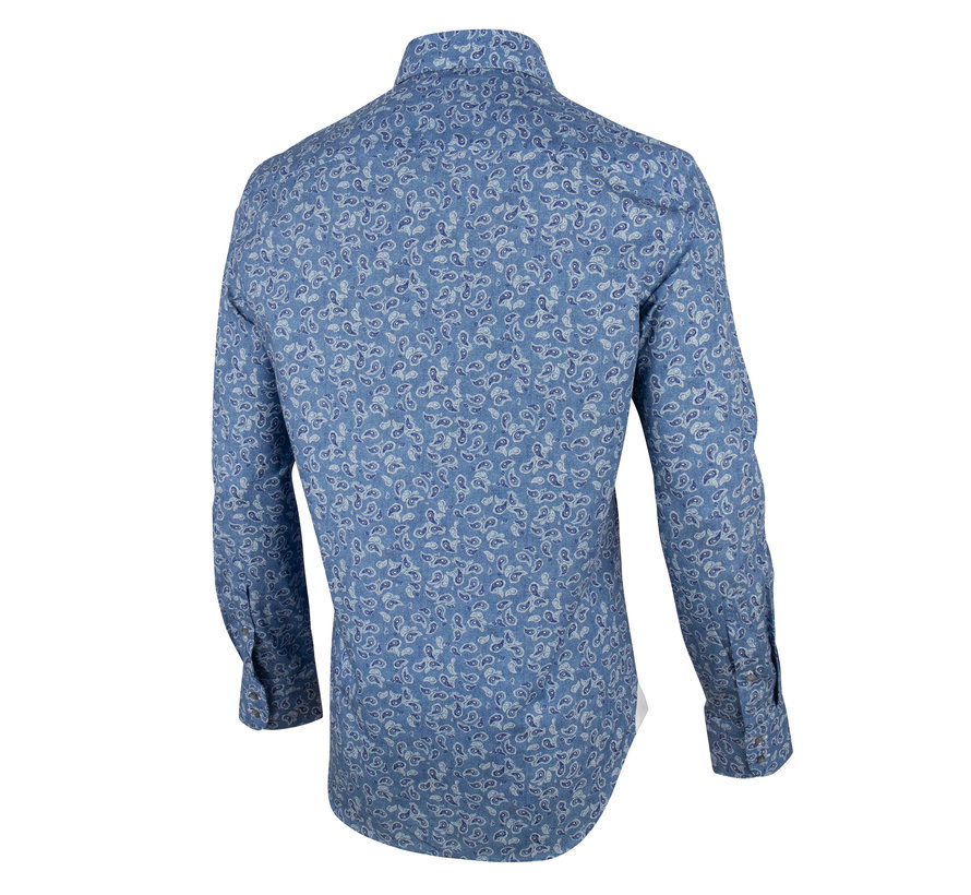 Overhemd Benito Blauw Print (1001066 - 60103)