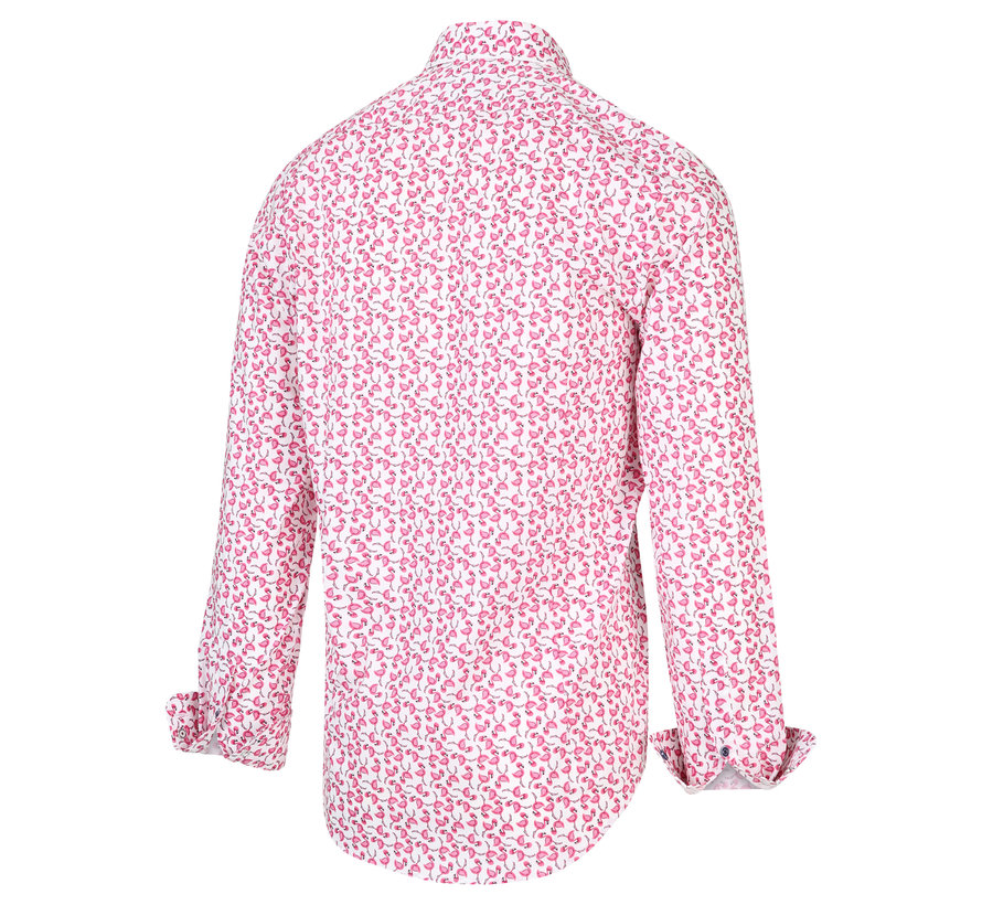 Overhemd Print Flamingo Roze (2028.21)