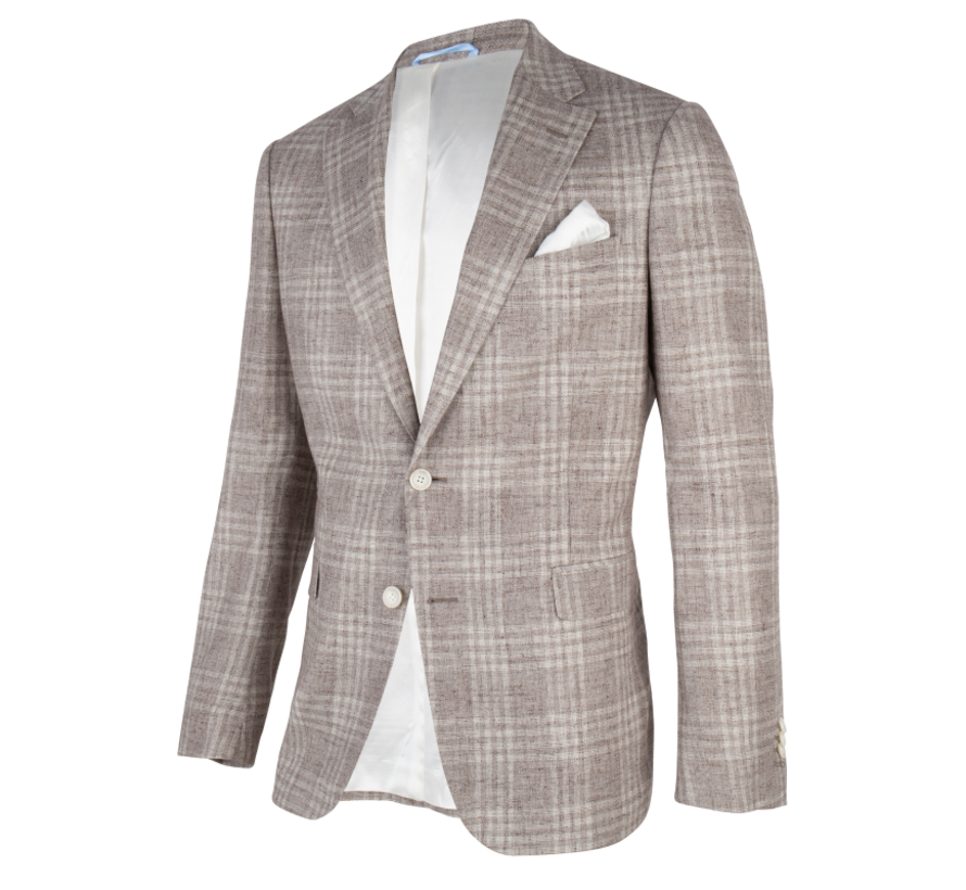 operator Medic Jaarlijks Cavallaro Napoli Colbert Roma.01027 Ruit Beige/Wit (1301027 - 20101) -  Nieuwnieuw.com Herenmode