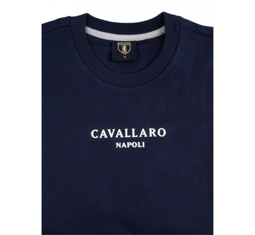 details Krankzinnigheid Zonnebrand Cavallaro Napoli Sweater Paolo Logo Navy (2001004 - 63000) - Nieuwnieuw.com  Herenmode