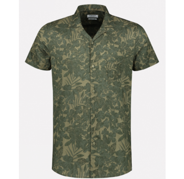 Dstrezzed Overhemd Korte Mouw Print Army Groen (311210 - 511)
