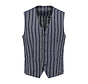 Gilet Linnen Dobby Stripe Navy (121058 - 669)