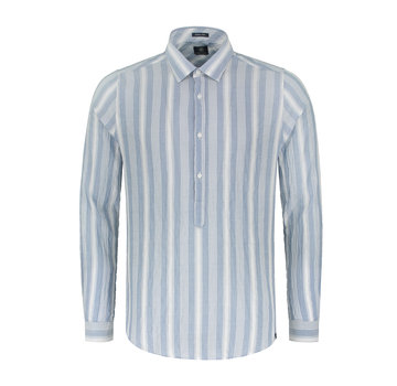 Dstrezzed Overhemd Crinkle Stripe Horizon Blauw (303240 - 626)