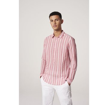 Dstrezzed Overhemd Crinkle Stripe Rood (303240 - 428)