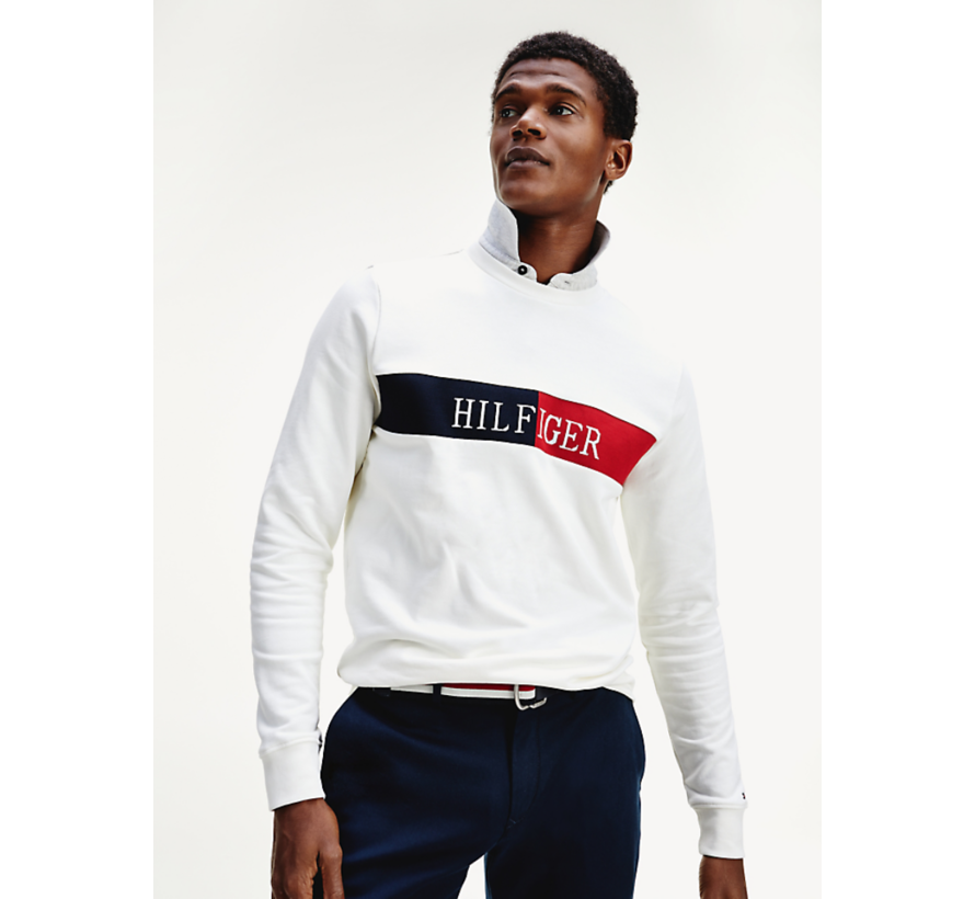 Ronde Hals Sweater Wit (MW0MW13040 - YBR)