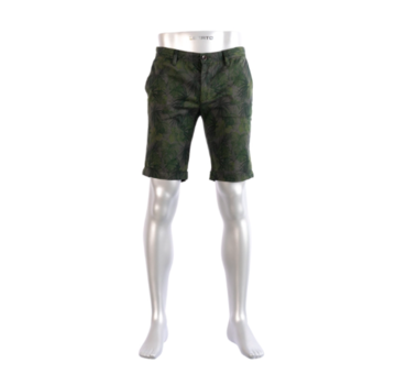 Alberto Chino Korte Broek Rob Print Groen (6507 1715 - 690)