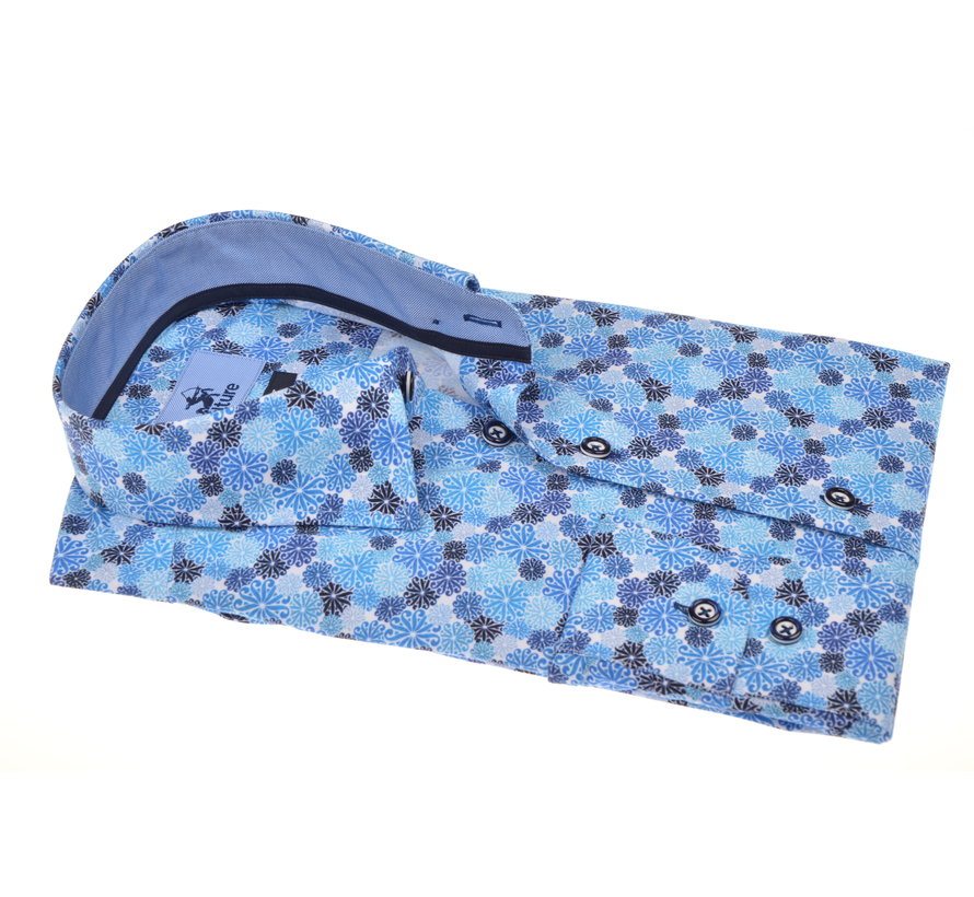 Overhemd Print Blauw (215204 - 31)