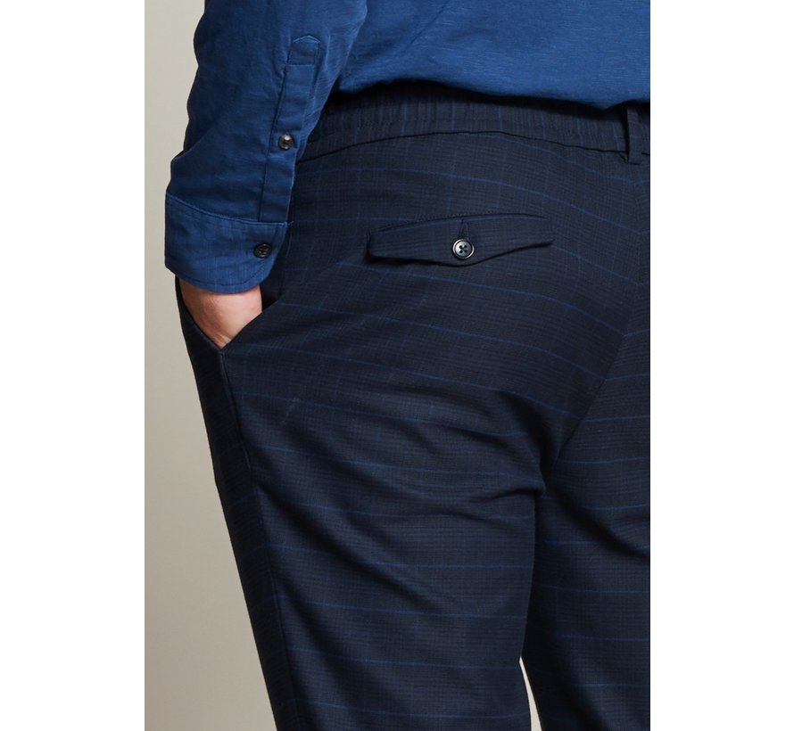 Chino Fancy Check Ruit Navy (501422n - 671)