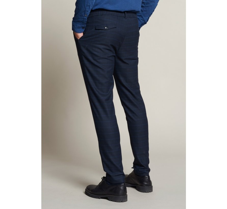 Chino Fancy Check Ruit Navy (501422n - 671)