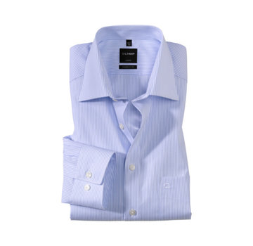 Olymp Overhemd Luxor Modern Fit Streep Blauw (0314 64 11)N