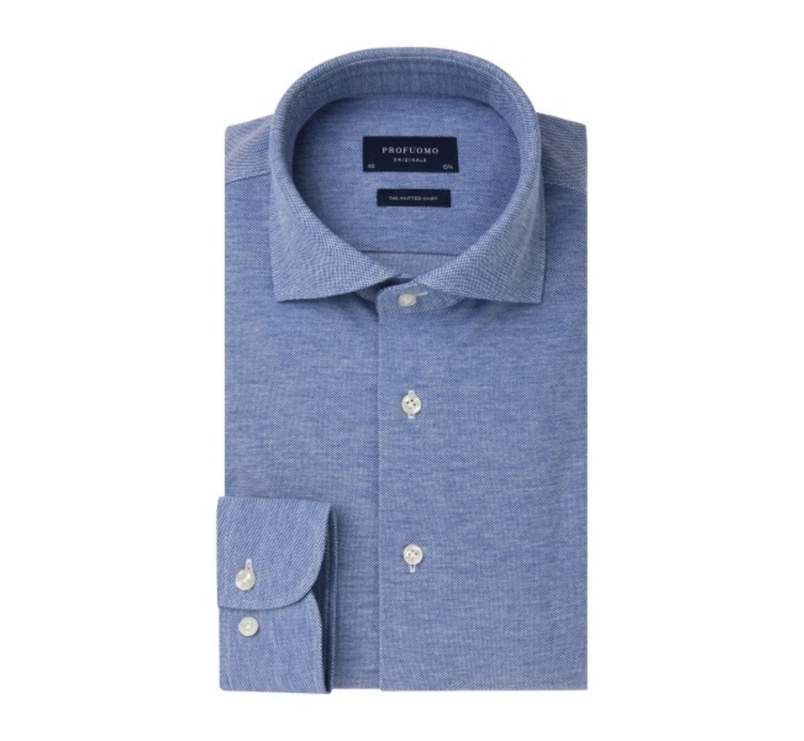 Overhemd The Knitted Shirt Blauw Melange (PP0H0A050)N