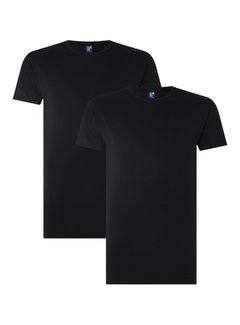 Alan Red T-shirt Ottowa 2-Pack Stretch Ronde Hals Zwart (6680)