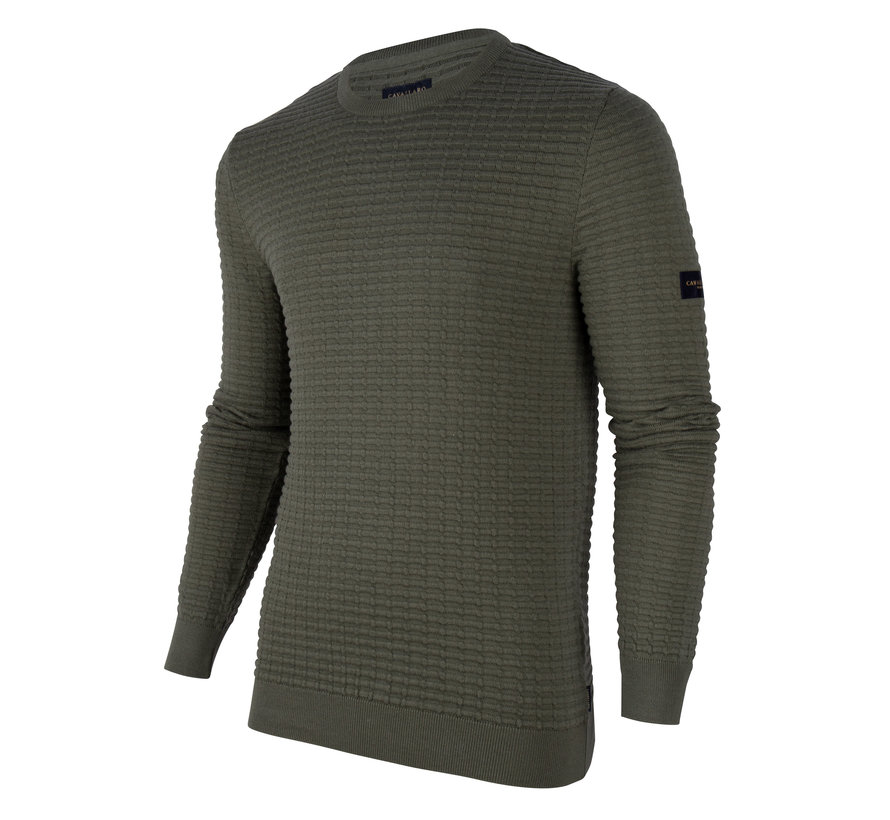 Pullover Paolo Structuur Donker Groen (118206000 - 599000)