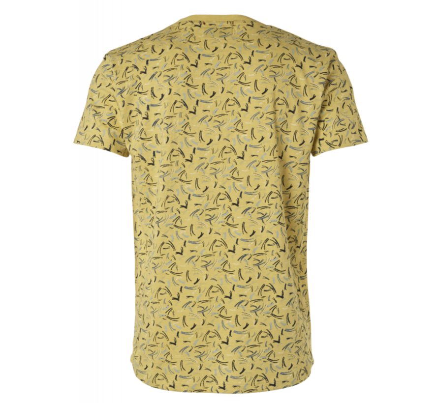 T-shirt Ronde Hals Print Lime Groen (95350355 - 056)