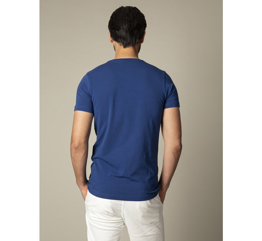 T-shirt Albaretto Logo Regular Fit Marine Blauw (117211000-660000)