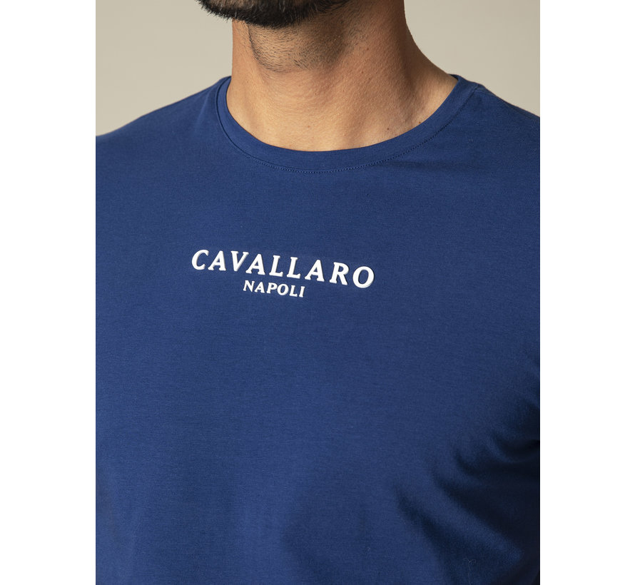 T-shirt Albaretto Logo Regular Fit Marine Blauw (117211000-660000)