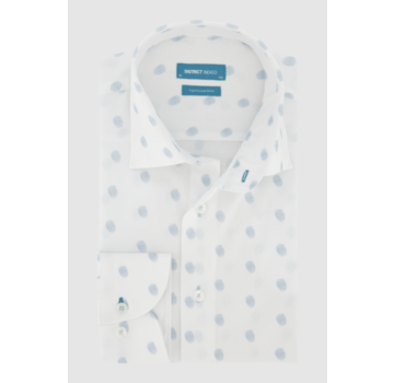 District Indigo Overhemd Fingerprint Blauw/Wit (7.11.045.729 - 307)