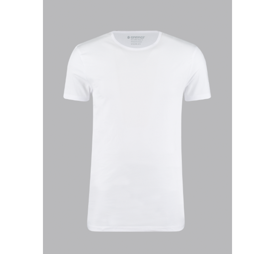 Basic T-shirts 2-pack Bio Cotton Bodyfit Wit (0221 - 100)