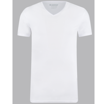 Garage Basic T-shirts 2-pack V-hals Bio Cotton Bodyfit Wit (0222 - 100)