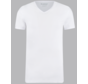 Basic T-shirts 2-pack V-hals Bio Cotton Bodyfit Wit (0222 - 100)