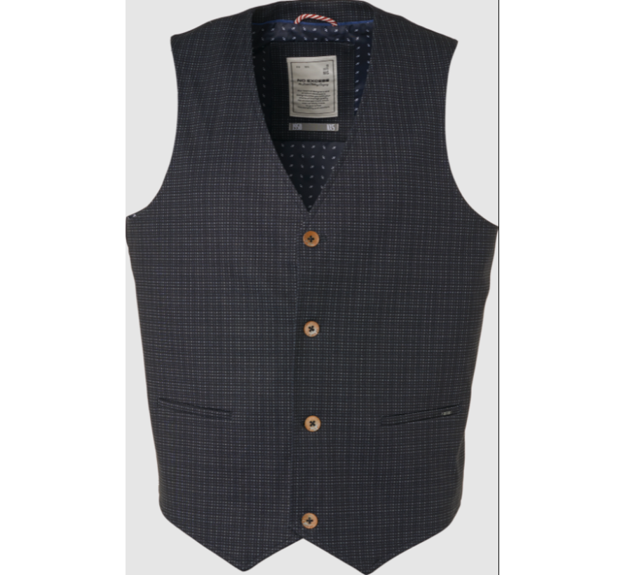 Gilet Print Navy Blauw (92640710N - 078)
