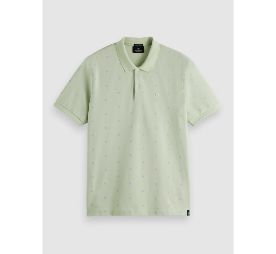 Polo Classic Pique Print Licht groen (160876 - 0222)