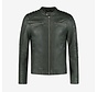 Leren Zipper Anitique Silver Jacket Militairy Green (100002007 Jacket965)