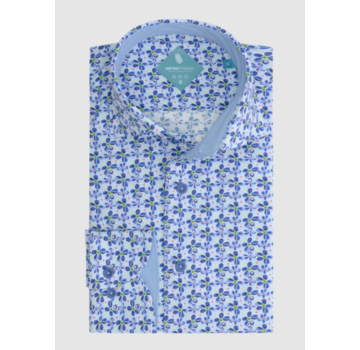 District Indigo Overhemd Performance Print (7.11.025.771 - 318)