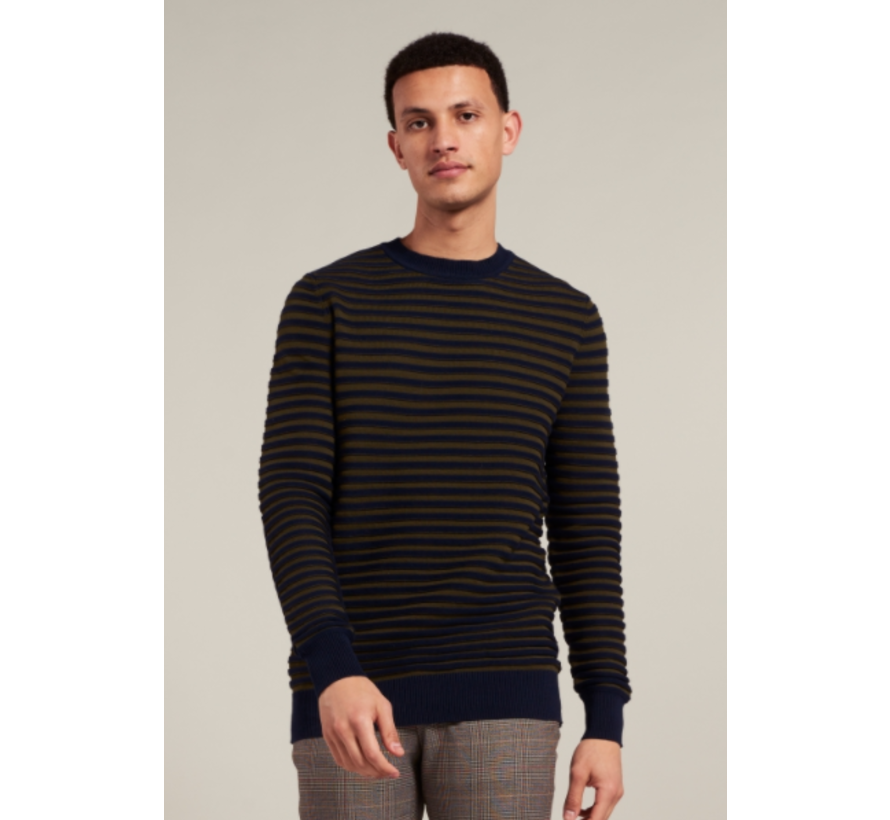 Pullover Streep Army Groen (405420 - 524)
